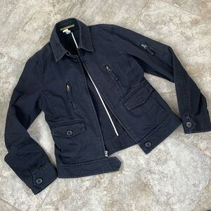 J. Crew Black Canvas Utility Jacket